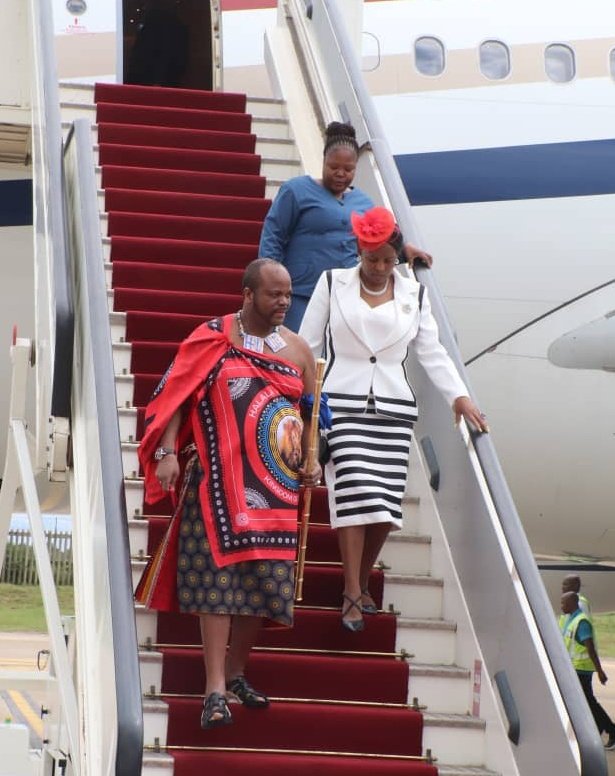 EswatiniGovern1's tweet image. [PHOTOS]: His Majesty King Mswati III returns from Doha, Qatar, where he participated at the 5th UN Conference on the Least Developed Countries (#LCD5).