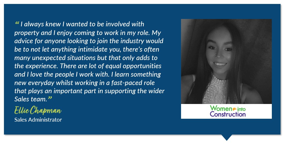 Ellie plays an important part in supporting her Sales team and enjoys the variety it brings, as well as how she learns something new everyday. Here she shares some great advice for women looking to join the construction industry. #WomenInConstructionWeek #Construction #Sales