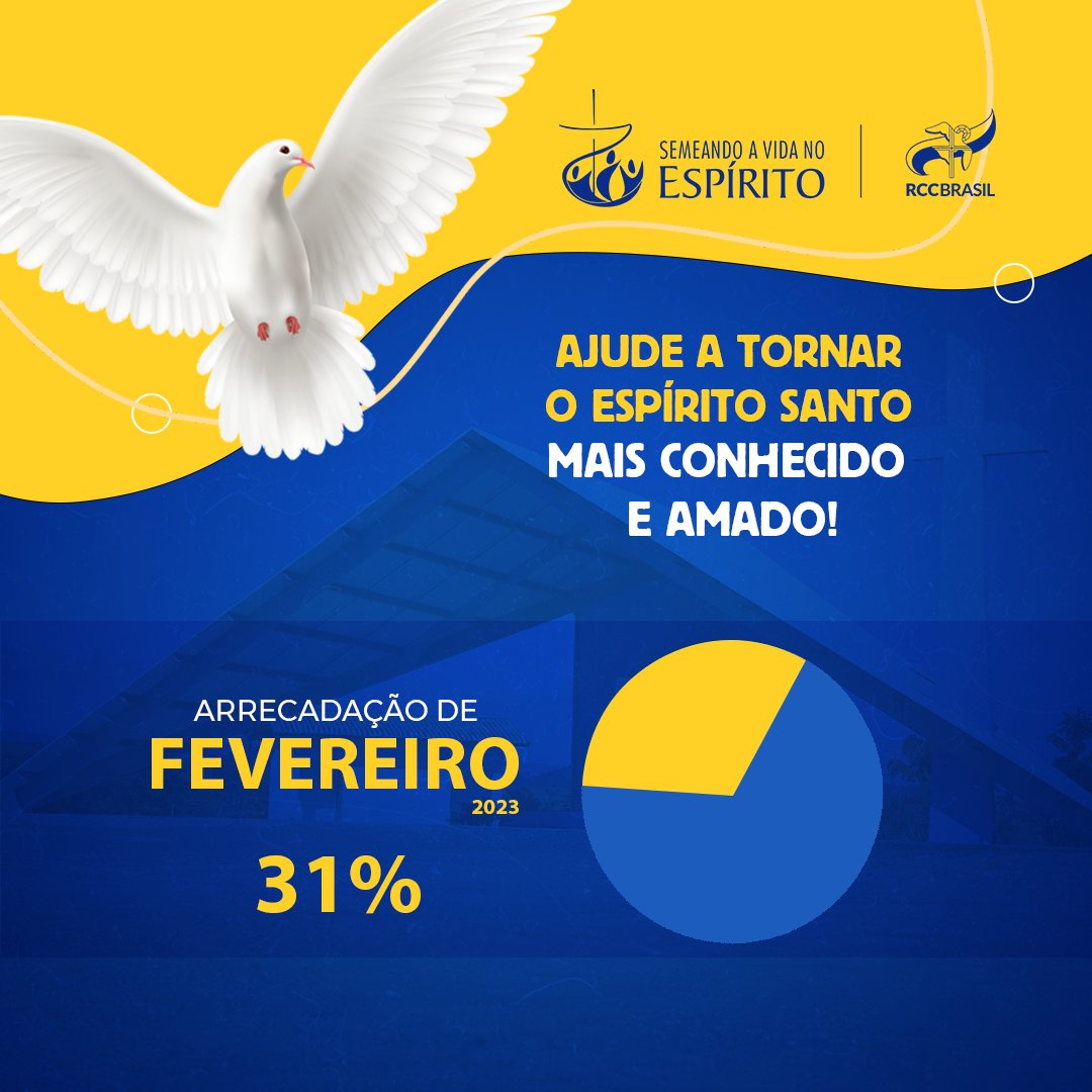 Em fevereiro arrecadamos 31% da nossa meta. Precisamos da sua ajuda! Colabore com a RCCBRASIL para mantermos a evangelização no país.

Doe agora pelo PIX: doacao@rccbrasil.org.br 
Torne-se um colaborador mensal: rccbrasil.org.br/eucolaboro
