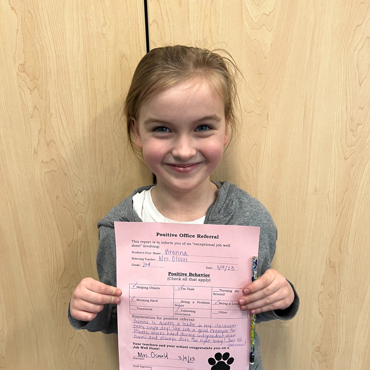 Hamfamwildcats's tweet photo. Brenna and Isabela are ALWAYS leaders in the classroom every single day.  They set a good example for others, work hard during independent work time, and always do the right thing.  They are awesome! #PositiveOfficeReferral #modelstudents https://t.co/QJgBhm9co5