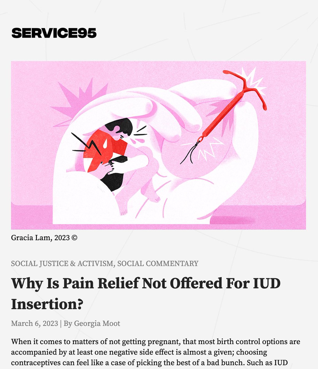 smalilams's tweet photo. For @service95 Issue #57, @georgiamoot writes about how women's pain is ignored. Subscribe &amp; read it now https://t.co/EgrI6lr0bp