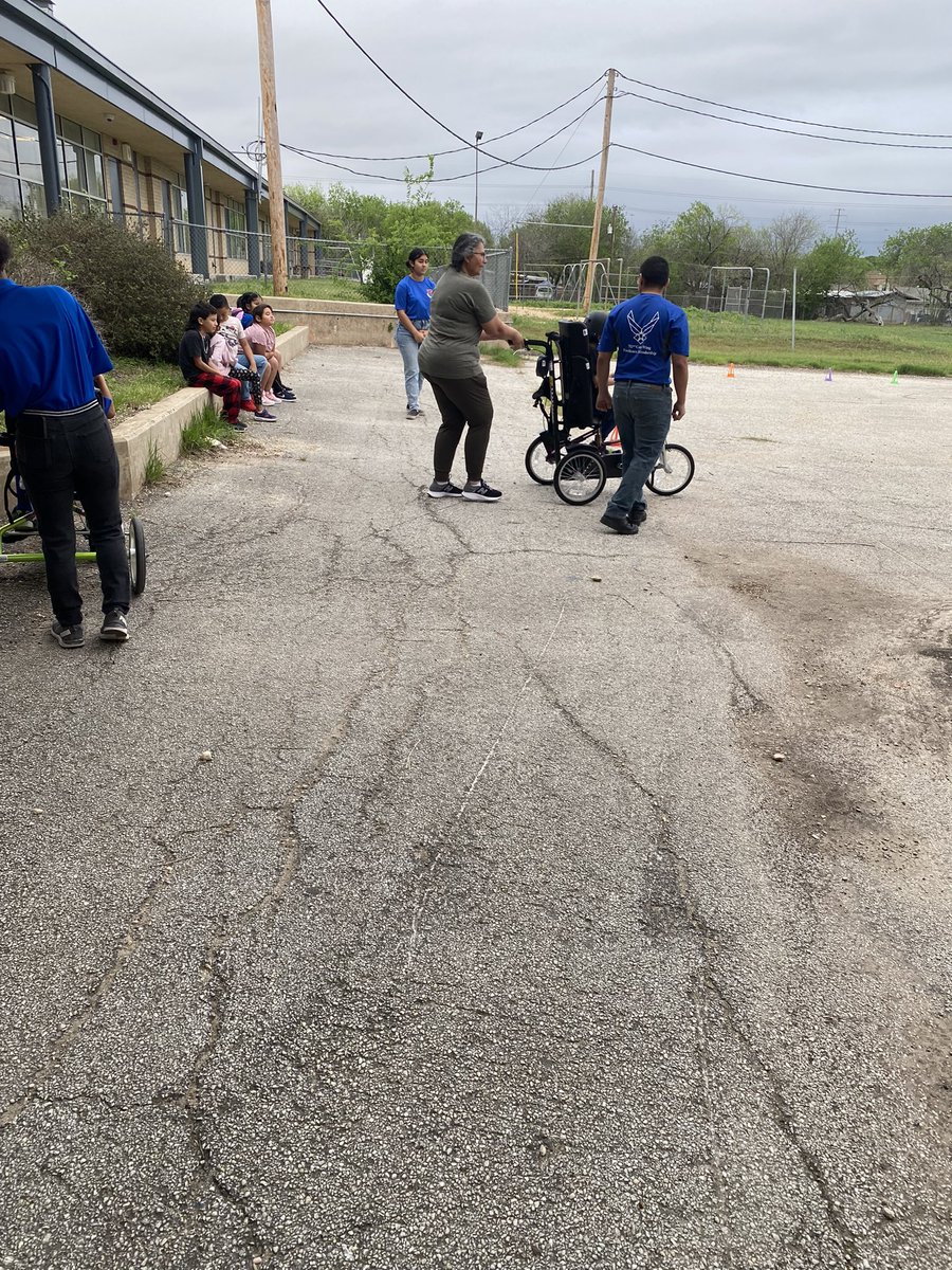 JJAFjROTC's tweet photo. A great way to kick-off spring break- assisting with Discovering Disabilities at Westwood Terrace. #Mustangsinvest/Mustangsgiveback! https://t.co/gKhyl3T9Of