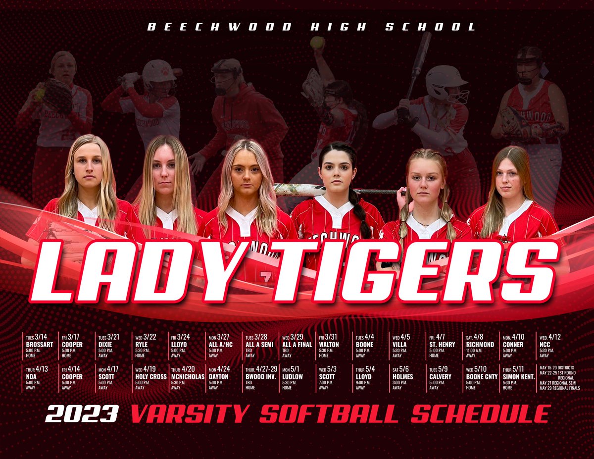 BeechwoodA's tweet photo. Here is your 2023 Softball Schedule! Go tigers! https://t.co/8fjDwGwkrQ