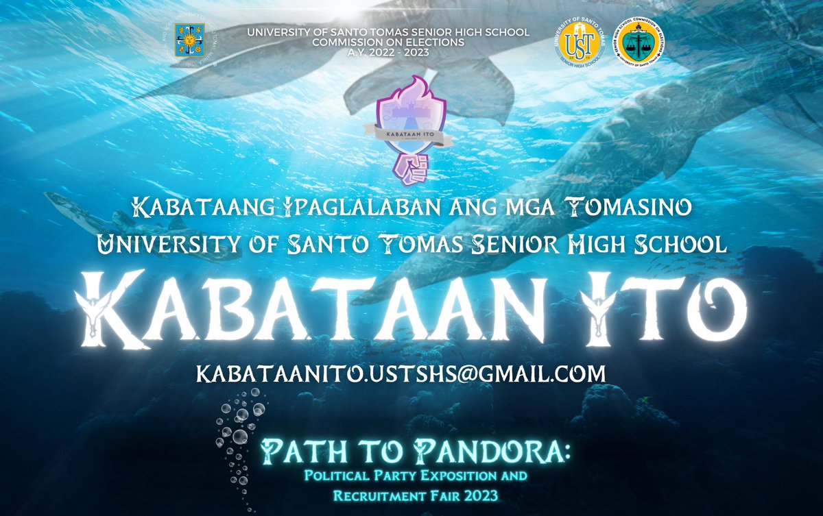 ustshscomelec's tweet photo. 𝘛𝘩𝘰𝘮𝘢𝘴𝘪𝘢𝘯𝘴, 𝘖𝘦𝘭 𝘕𝘨𝘢𝘵𝘪 𝘒𝘢𝘮𝘦𝘪𝘦 🌊 
(𝘛𝘩𝘰𝘮𝘢𝘴𝘪𝘢𝘯𝘴, 𝘐 𝘴𝘦𝘦 𝘠𝘰𝘶) 

Get to know the KABATAAN ITO, a participating political party in this Political Party Exposition 2023✨
 
(1/2) https://t.co/65rvkghakv