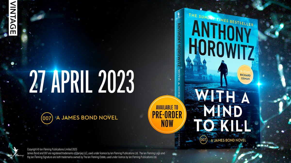 #WithAMindtoKill (my last Bond) is out in paperback next month with a great new cover. If you fancy pre-ordering, here's the link: amzn.to/3YKqAyJ [tag @vintagebooks]
