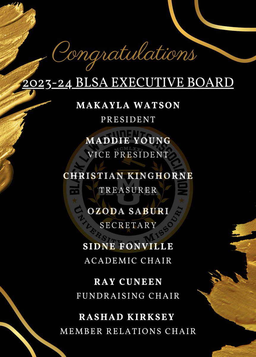 Mizzou BLSA is proud to announce the 2023-24 Executive Board!
