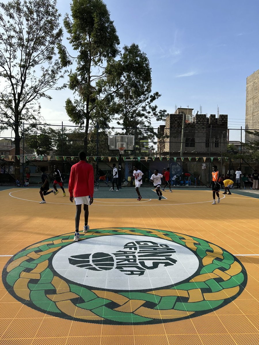 Awesome run at the @GiantsOfAfrica court in Nairobi. (The locals are telling me this is the Rucker Park of Kenya!)