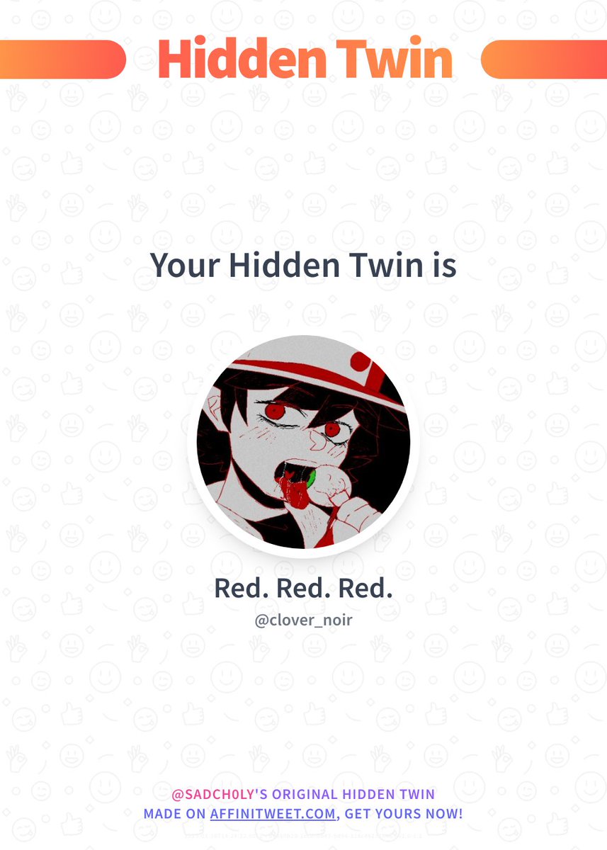 01megabean23's tweet photo. ✨ Hidden Twin 

clover_noir is my hidden twin 😱
Find out who is yours!

➡️ https://t.co/bIwpZzLuLf https://t.co/YXyf5pm1N3