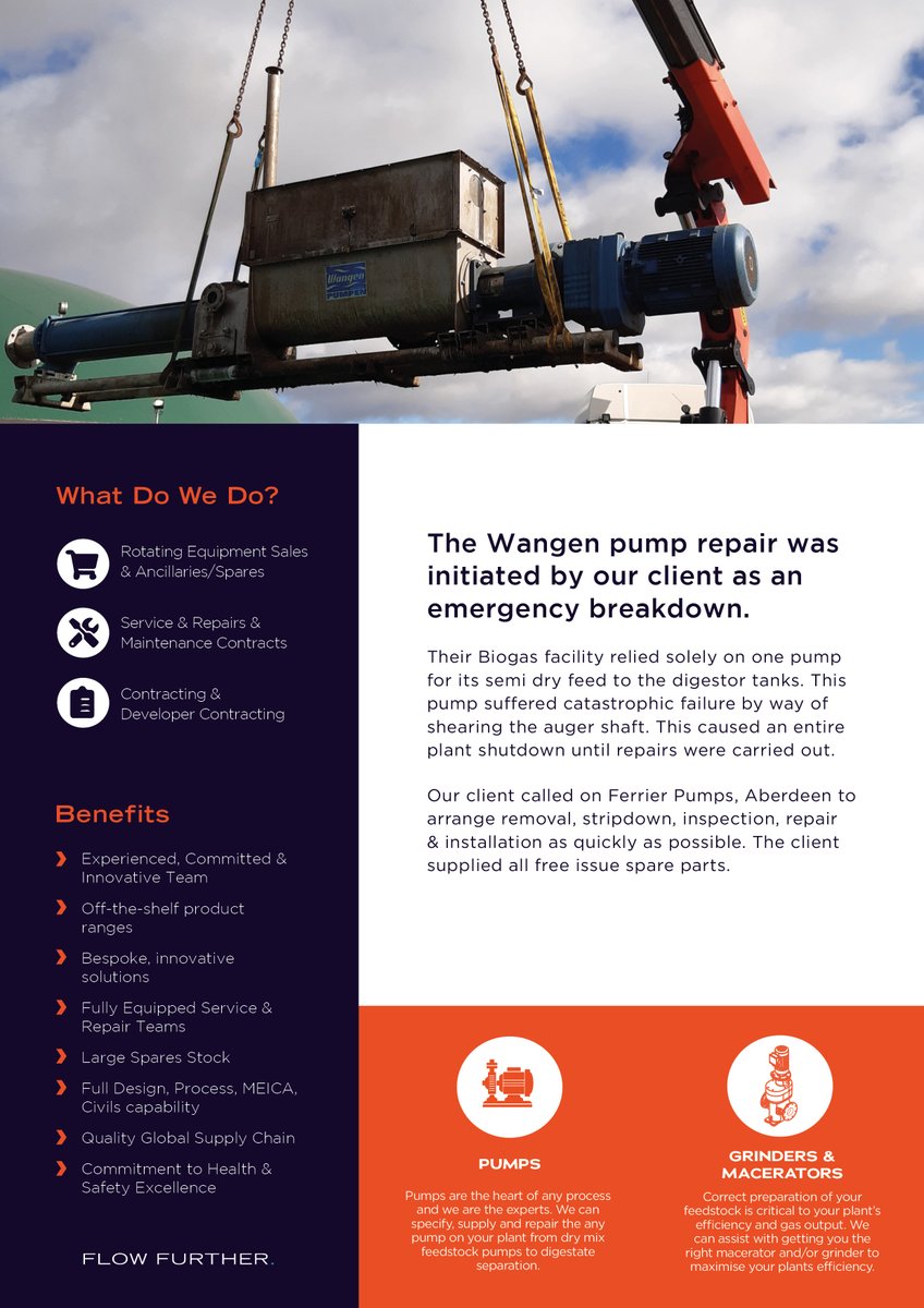 FerrierPumps's tweet photo. Are you an AD/Biogas plant manager/operator? This Ferrier Focus Fri is aimed at you because we can help you to create renewable energy from anaerobic digestion! Learn how we helped one of our clients #FlowFurther & if you'd like to know more contact Bradley Port in #Aberdeen! https://t.co/TALbhi8Zkc