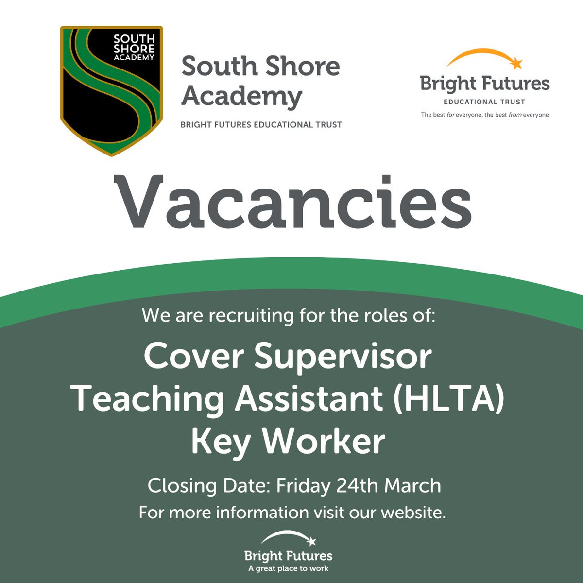 Exciting opportunities!! 
#JoinUs #Vacancies #SSA #WeAreSouthShore
