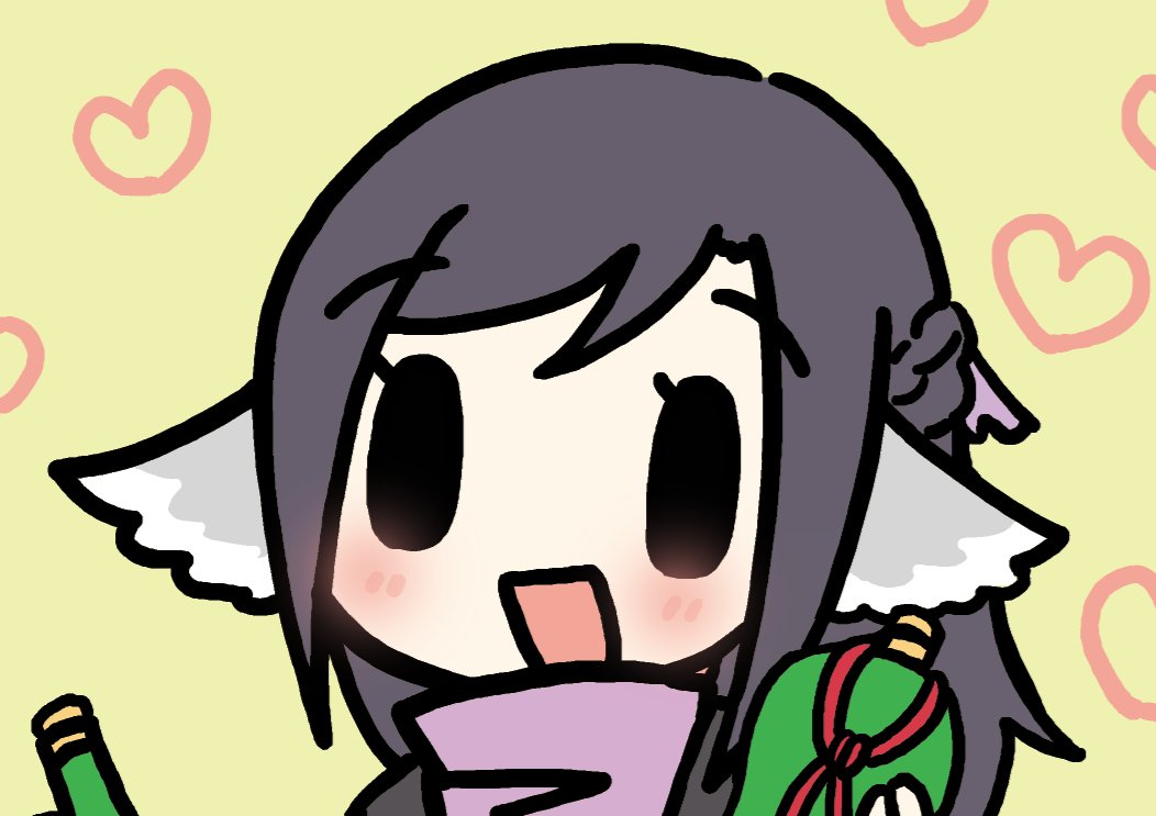 「ハートを飛ばしすぎている 」|にしやまのイラスト