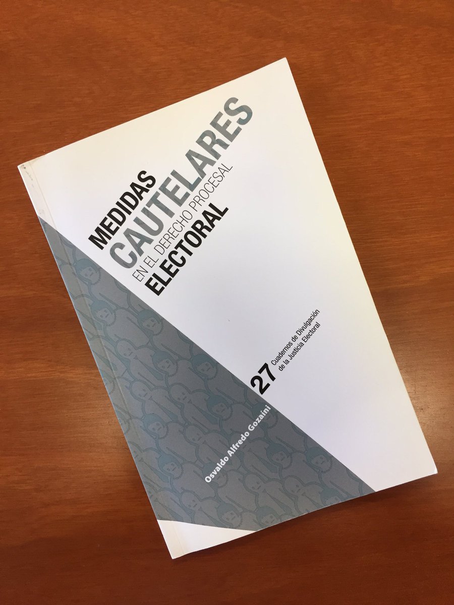 El caso del secretario ejecutivo del @INEMexico demuestra lo importantes que son las #MedidasCautelares. Para adentrarse en el tema más allá de lugares comunes, les recomiendo esta obra (disponible en el sitio de @EditorialTEPJF):