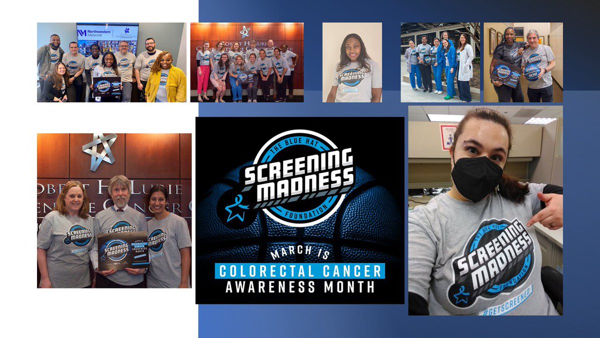 Today is #ScreeningMadness Day <a href="/LurieCancer/">Lurie Cancer Center</a>! Together with our partners <a href="/BlueHats4colons/">TheBlueHatFoundation</a> &amp; <a href="/BigTenCRC/">Big Ten Cancer Research Consortium</a>, we’ll be suiting up and spreading the word that screening saves lives! Please join us by taking these 3 steps that could make all the difference bigtencrc.org/screeningmadne…