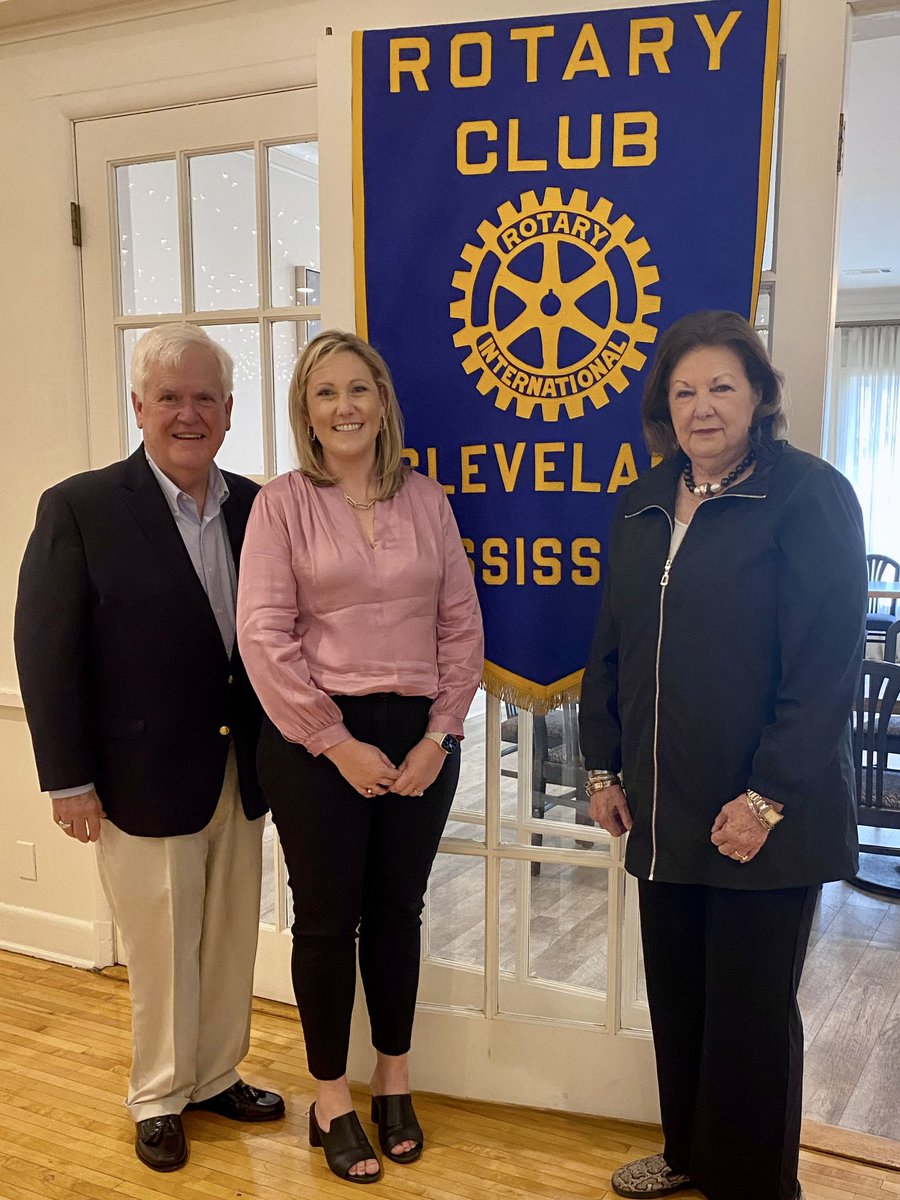 Lara Bowman spoke to the Cleveland Rotary on Wednesday a club about the Chamber receiving <a href="/mdaworks/">Mississippi Development Authority</a> site development grants &amp; participation in the Aspire program.