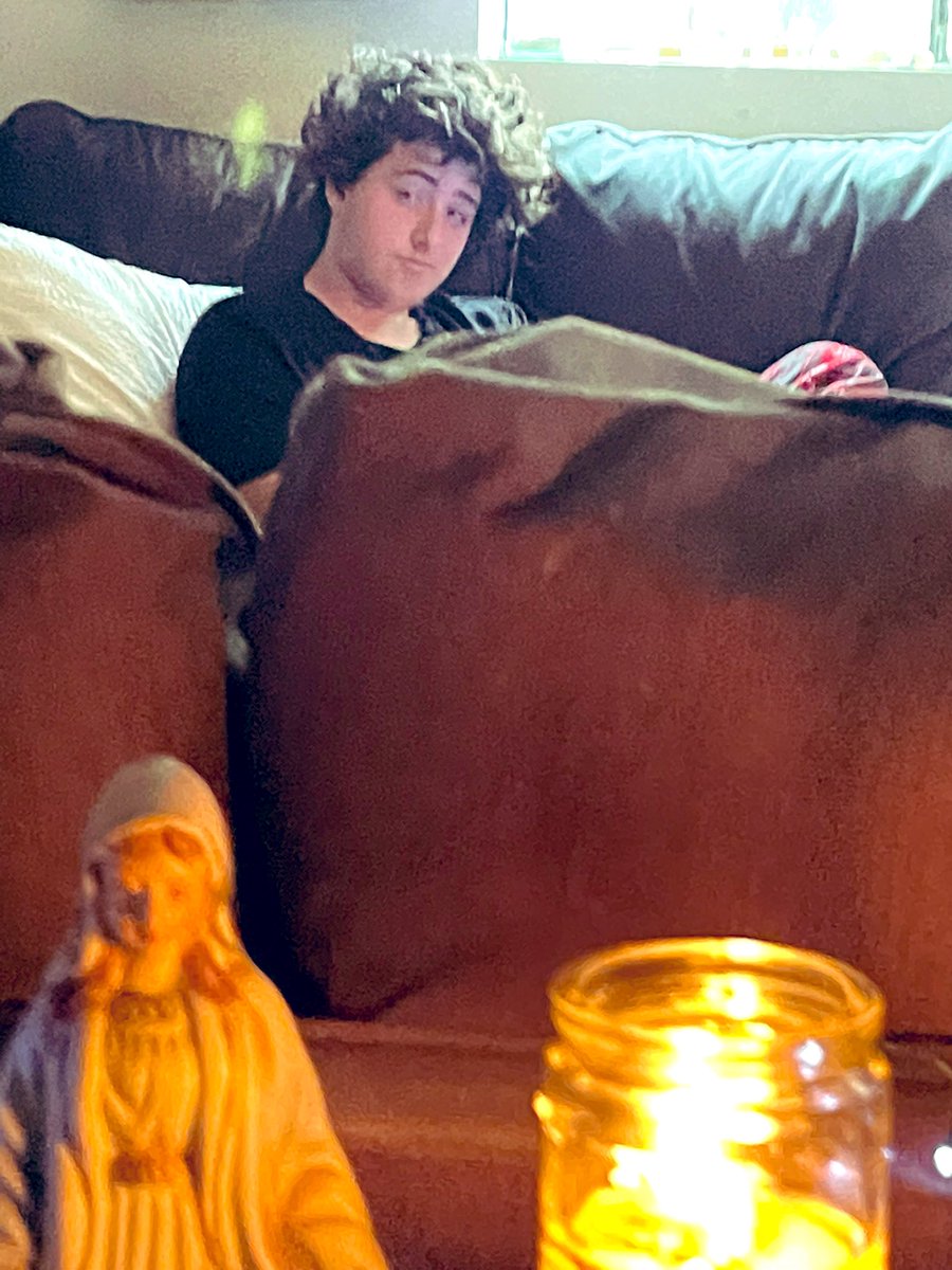 We were laughing at his crazy hair! I snapped three shots and in this one I think I caught a ghost! What do y’all think? I think it’s his Grammy! She adored him! ✨🦋 #paranormalcaughtoncamera