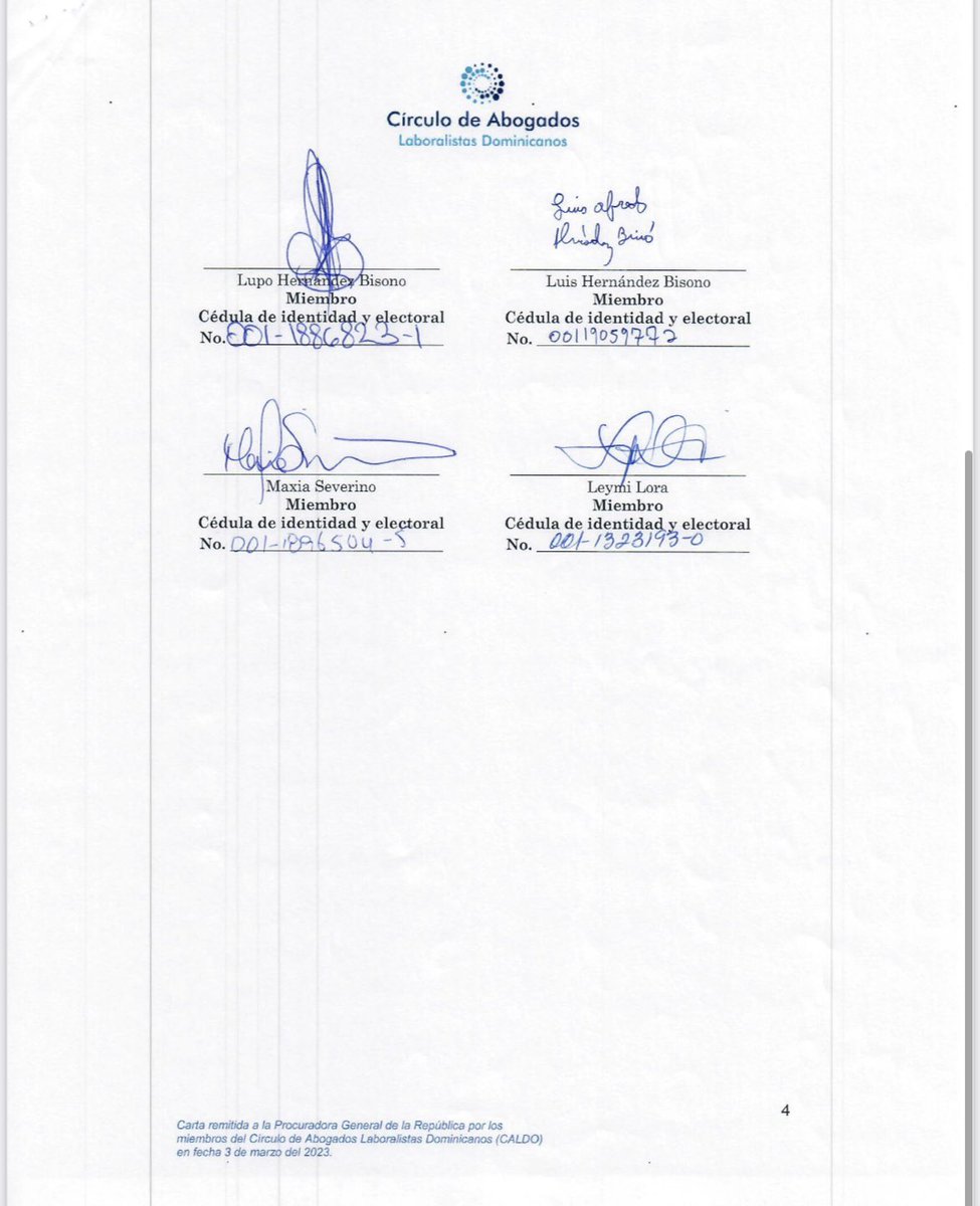 caldodr's tweet photo. Como grupo de abogados laboralistas y preocupados por la situación actual de los embargos en materia laboral, remitimos esta comunicación a la @ProcuraduriaRD y a su encargada la Doctora Mirian German Brito https://t.co/V4nOXqYAuc