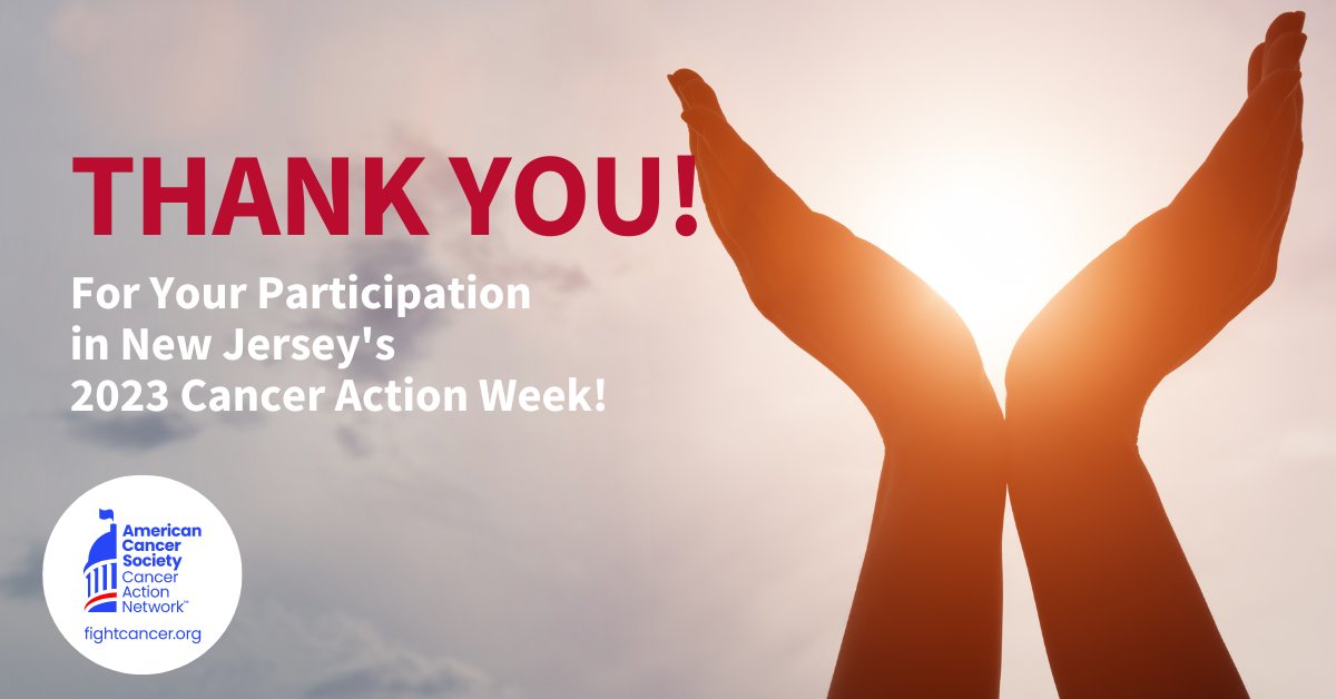 ACSCANNJ's tweet photo. It is day 5. Thank you for your participation in the 2023 New Jersey Cancer Action Week. Because of your voice during our Cancer Action Week, we are making real progress in Trenton. #CancerActionWeekNJ https://t.co/R1cN4lI0Y9