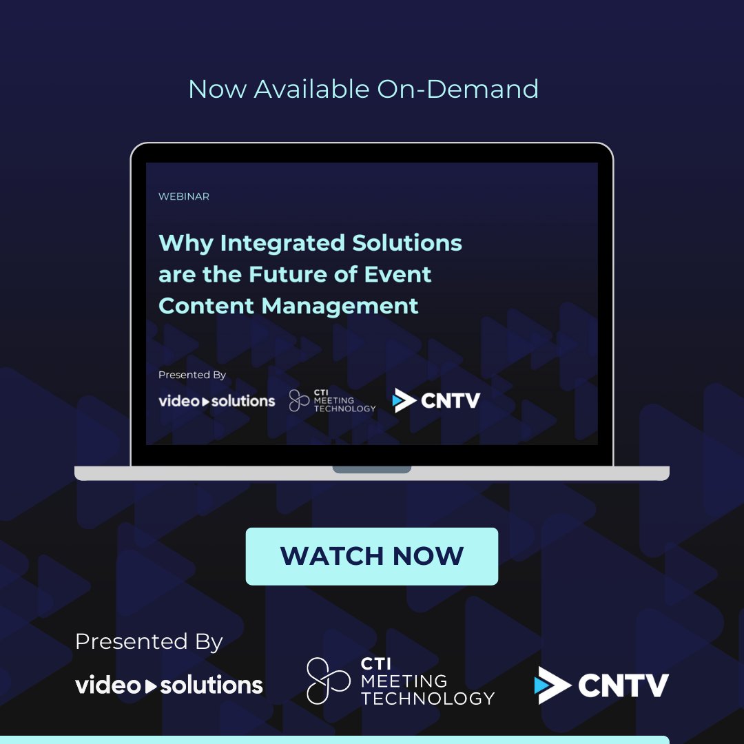 vidsolutionspro's tweet image. In case you missed it, our latest webinar is now available on demand! Learn more about how CTI and Video Solutions can help you meet and exceed those expectations.  

 bit.ly/3JaVGcO

#VideoSolutions #AVTweeps #ContentManagement