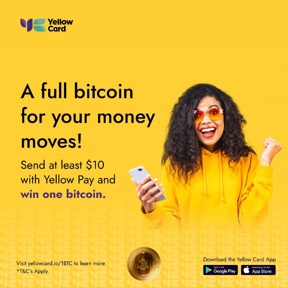 Anyway, seems another bull run coming so I rushed to open a Yellow Card  account when I heard they are giving away Bitcoin & all you need to do to  win is