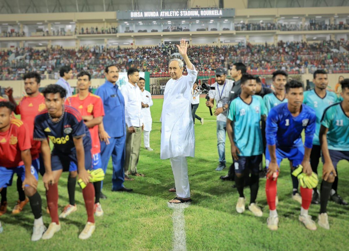 CMO Odisha (@cmo_odisha) on Twitter photo CM <a href="/Naveen_Odisha/">Naveen Patnaik</a> inaugurated Birsa Munda Athletics Stadium Complex in Rourkela & three Hockey Training Centres in Birsa, Lahunipara & Manchmara. CM said these projects will help in nurturing large spectrum of sports talent from #Sundargarh & nearby regions. CM <a href="/Naveen_Odisha/">Naveen Patnaik</a> inaugurated Birsa Munda Athletics Stadium Complex in Rourkela & three Hockey Training Centres in Birsa, Lahunipara & Manchmara. CM said these projects will help in nurturing large spectrum of sports talent from #Sundargarh & nearby regions.