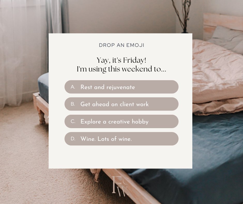 FreeWritingCafe's tweet photo. Drop an emoji and share your weekend plans! 👇
#freelancelife https://t.co/HvPTwUB5G3