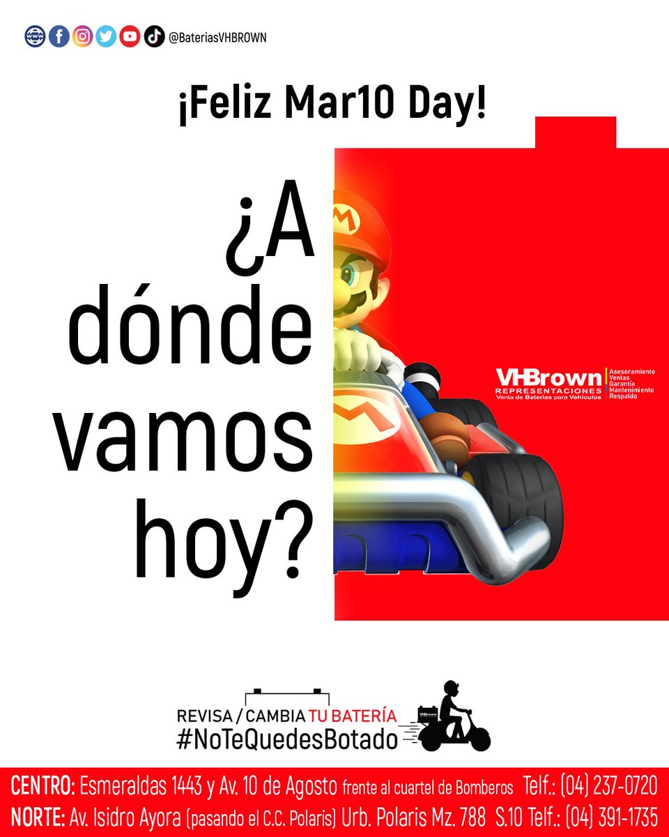 BateriasVHBROWN's tweet photo. A dónde vamos hoy? #MAR10Day  
#NoTeQuedesBotado https://t.co/RmPBkStiYD