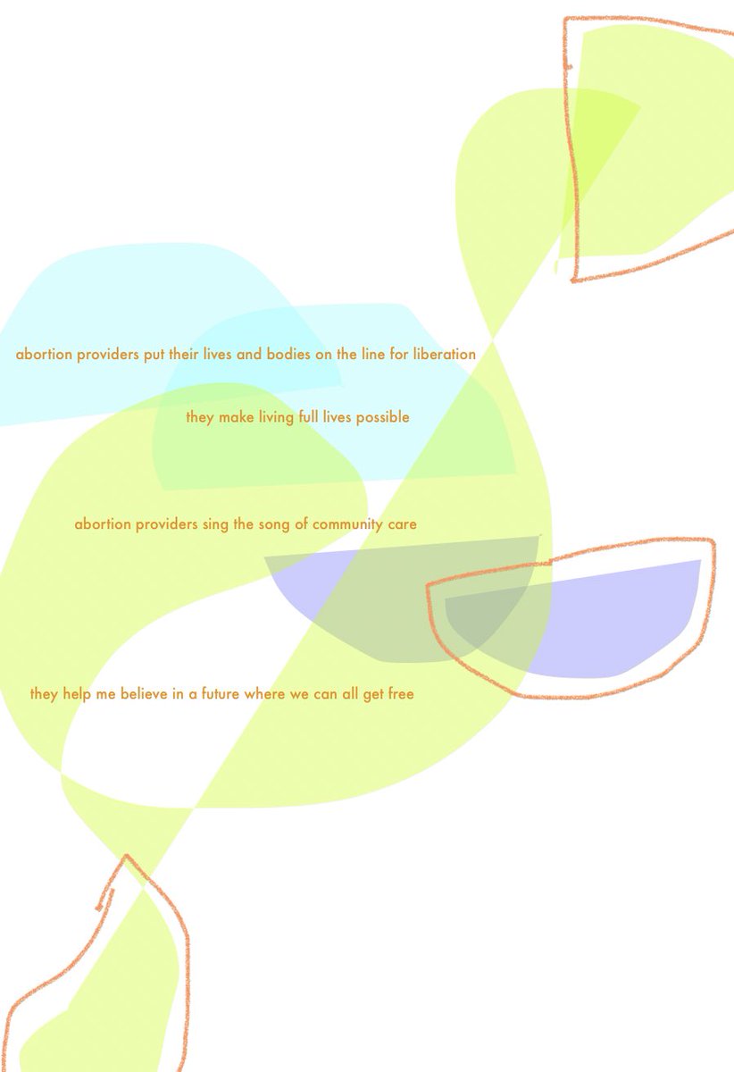 there is no greater gift than someone sitting with you and saying “i see you. i believe you. i trust you. i’m with you. you know what you need and i will hold your hand as we get there, together.” 

abortion providers do that every single blessed day. #CelebrateAbortionProviders