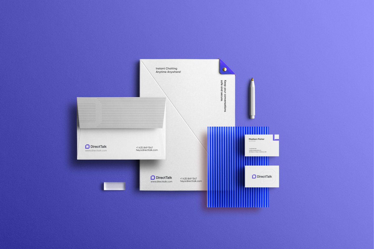 izazmahammad_'s tweet photo. DirectTalk - Brand Identity Design
Full project on Behance: https://t.co/6tFFcLDlRX
#logo #branding #brandidentity #logodesign #designer #designxpart #design #chatlogo #applogo #dlogo #dletterlogo #startups #branddesign #identitydesign #visualidentity #visualdesign #identity https://t.co/hrSOm0vbTQ