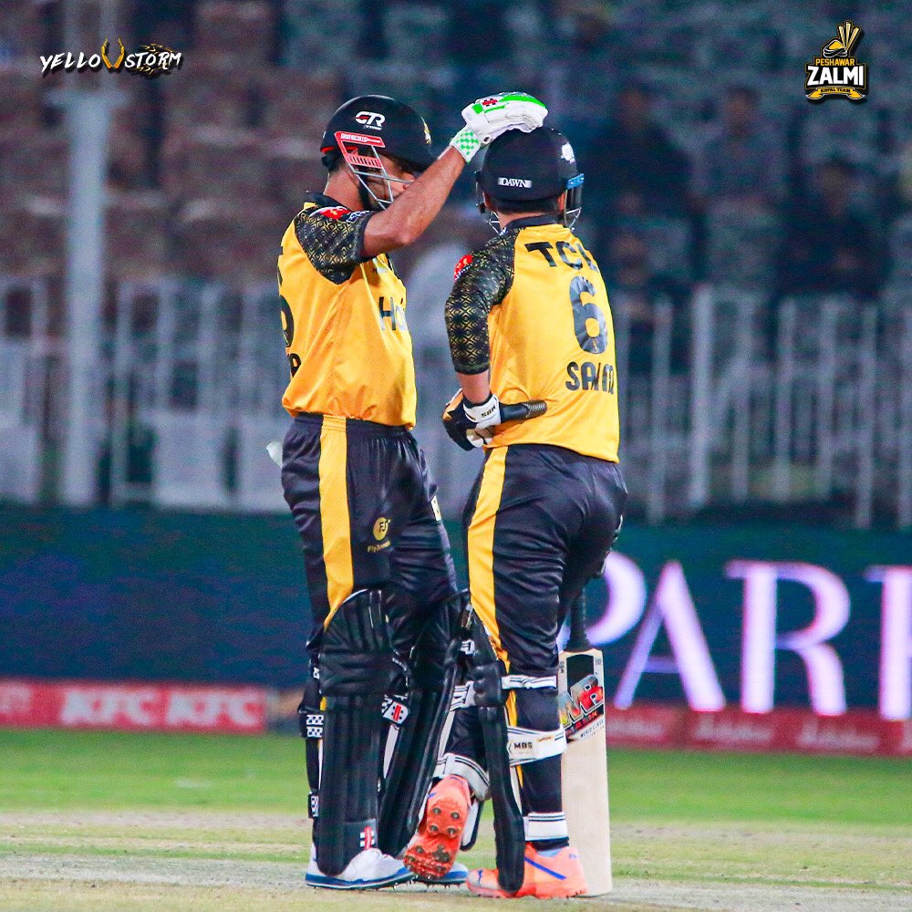 Another day another Century Partnership for this duo 👑 

3 consecutive century partnerships🥵 

#Zalmi #YellowStorm #ZKingdom #ZalmiRaalal #HBLPSL8 #ZalmiDeluxe #MSvsPZ