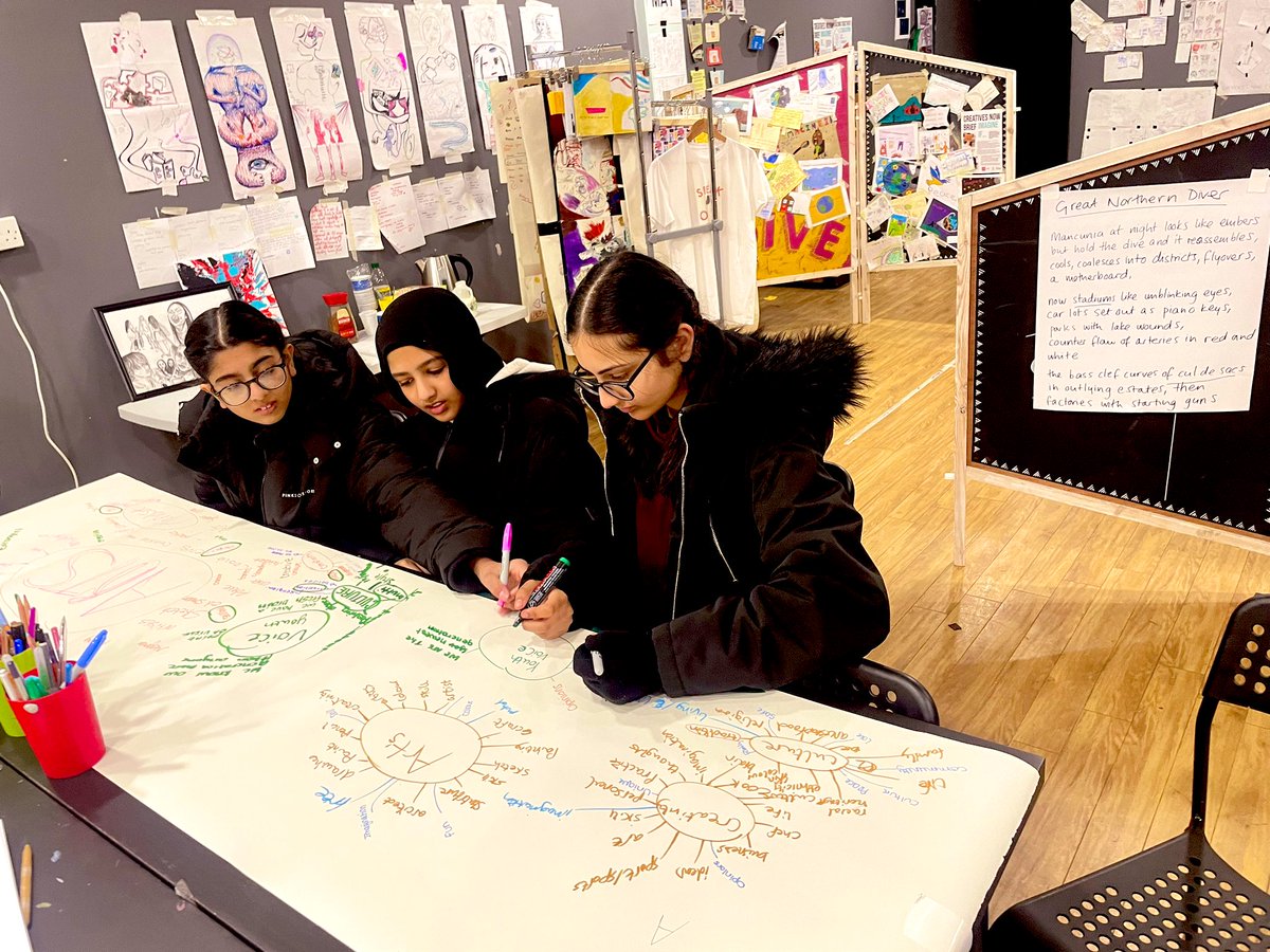 _NaomiLord's tweet photo. More creative discussions with @LadybridgeHigh Y8 pupils this afternoon. How do arts, culture and creativity impact place? What should placemaking for citizens of the future look like and why is youth voice important in town regeneration design? https://t.co/xVtUzjnXnL