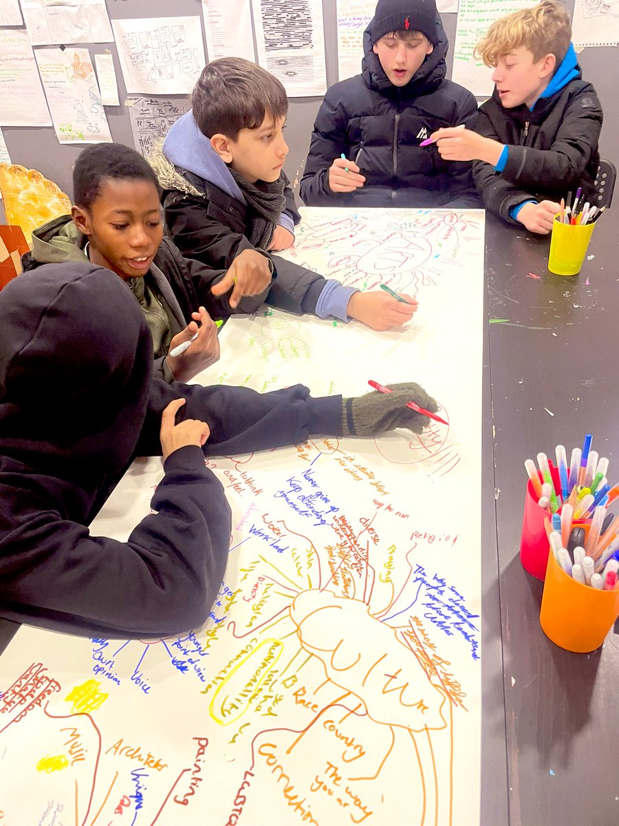 _NaomiLord's tweet photo. More creative discussions with @LadybridgeHigh Y8 pupils this afternoon. How do arts, culture and creativity impact place? What should placemaking for citizens of the future look like and why is youth voice important in town regeneration design? https://t.co/xVtUzjnXnL