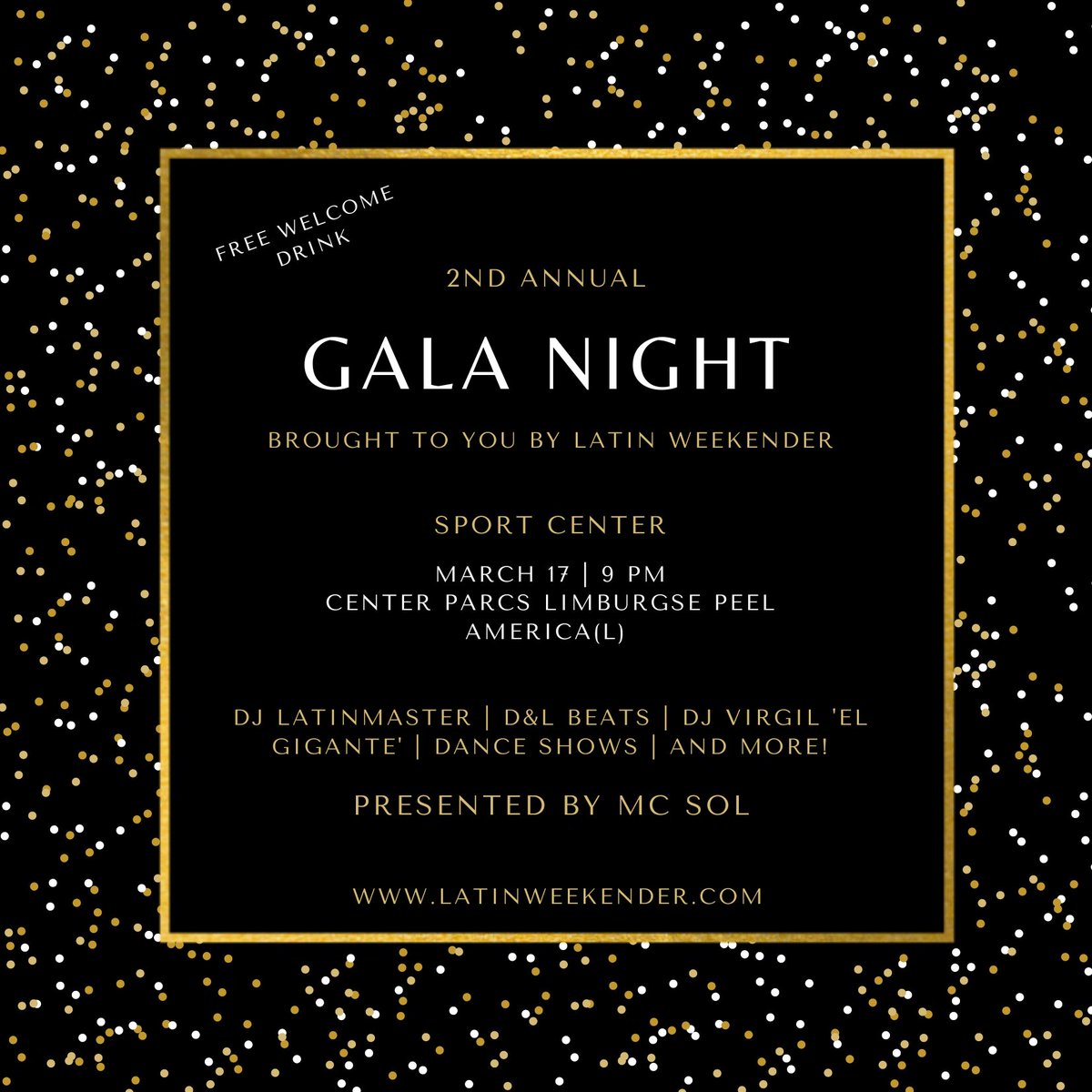 LatinWeekender's tweet image. Trek je mooiste outfit uit de kast want we gaan een feestje bouwen op de eerste avond 💃🕺 We zien jullie over precies één week graag op de Gala Night van Latin Weekender! 🥂 

Tijdens de Gala Night krijg je het perfecte voorproefje van het aankomende weekend 🤩

#latinweekender