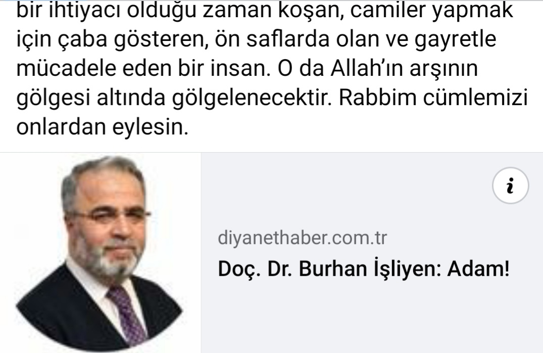 Kalbi mescidlere bağlı adam...Caminin maddi-manevi imarı...