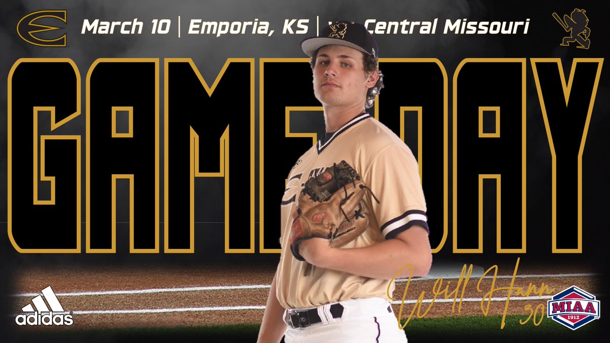 ESUBaseball's tweet photo. 🆚 Central Missouri
⏰ 4 PM
📍 Emporia, KS
📊 https://t.co/ogbE39S8kb
📺 https://t.co/Xu2DAEicT5

🐝🐝
#SPSB | #TheMIAA https://t.co/5eTlRa0eWL