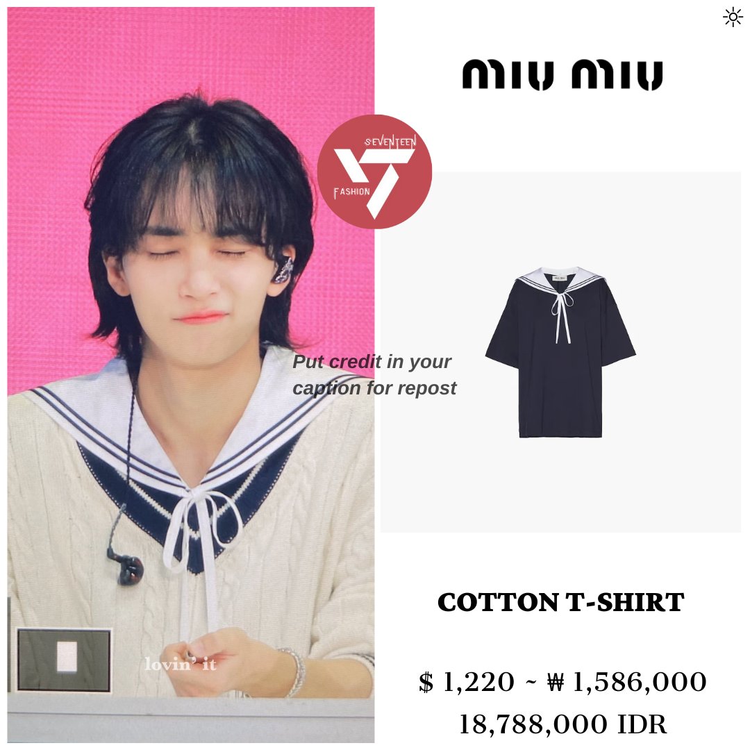 Jeonghan wore Miu Miu Shirt in Seventeen in Caratland 2023 Day 1