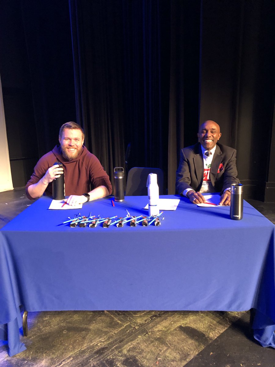 Pi Day judges. Thanks for being part of this special day Dr. Allen. Shout out to Mr. Wellington and Ms. Williams for helping Dr. Allen keep track as well.