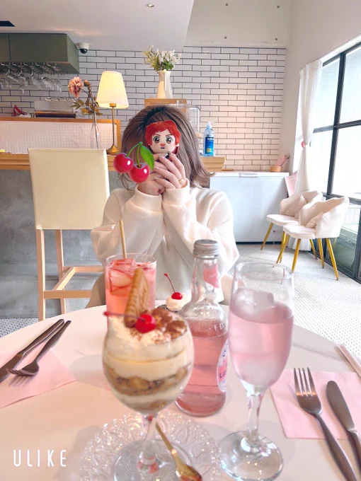 オタクだからぬいを手に入れて即日意気揚々と映えカフェに向かった 楽しかった 
