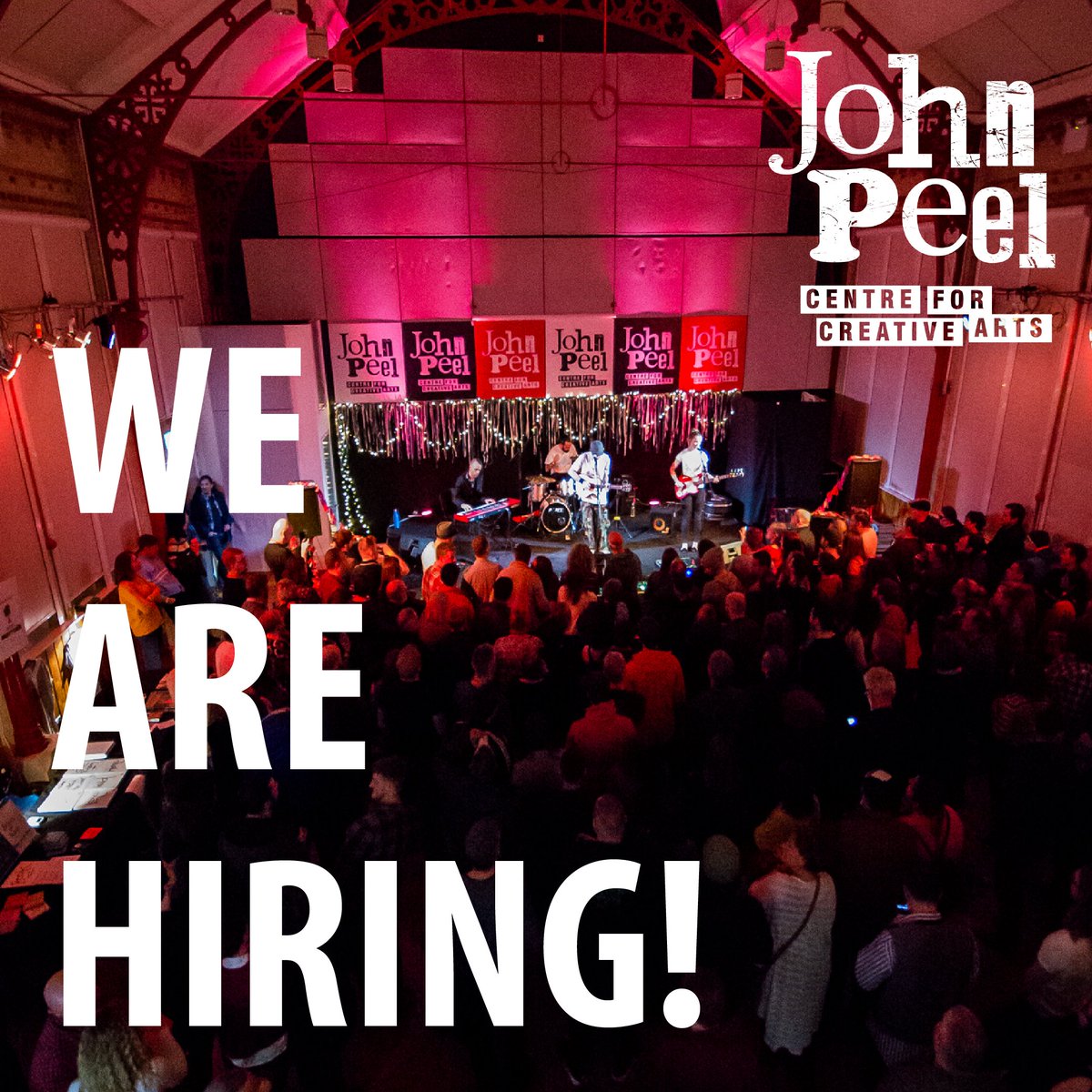 JohnPeelCentre's tweet photo. We are currently looking to recruit a new LIVE MUSIC MANAGER (0.6 FTE)
To find out more please visit: https://t.co/0EpxP8MXXJ
#jobsinsuffolk #artsjobs #workinthemusicindustry https://t.co/ALpRhrFYcQ