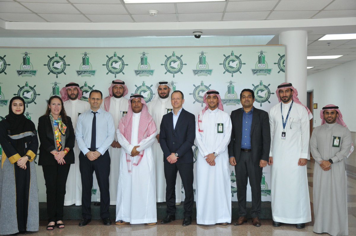Kau_Fms's tweet photo. The Dean of @Kau_Fms Dr. Faisal Althobiani and a number of faculty leaders met with an official delegation from #CMA_CGM to discuss the cooperation between each other in the training and research related to the maritime industry.

 #Promising_future
 #King_Abdulaziz_University https://t.co/YUQaivGgIp