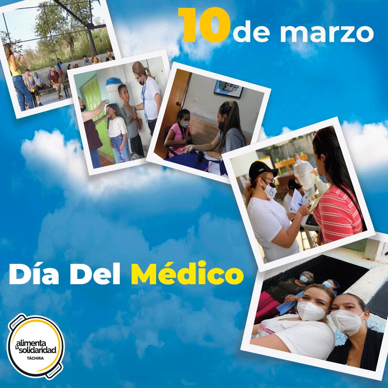 AlimentaTachira's tweet photo. Hoy 10 de Marzo se celebra el #DiaDelMedico y queremos aprovechar para felicitar a todos los medicos de la organización en su día, pero de manera especial a nuestra Nutricionista Leila Niño y Nuestra Psicóloga Andrea Garcia quienes llevan una increible labor dentro de Alimenta. https://t.co/CfQj76Cxdk