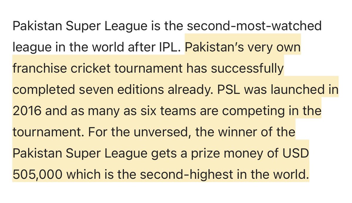 @NikhilRx10 @Ani4515 @ESPNcricinfo @thePSLt20 I can paste articles here all day long. Hopefully you can have someone translate these for you. You clearly don’t know how to use google or how to read. Here another. cricbouncer.com/best-t20-crick…