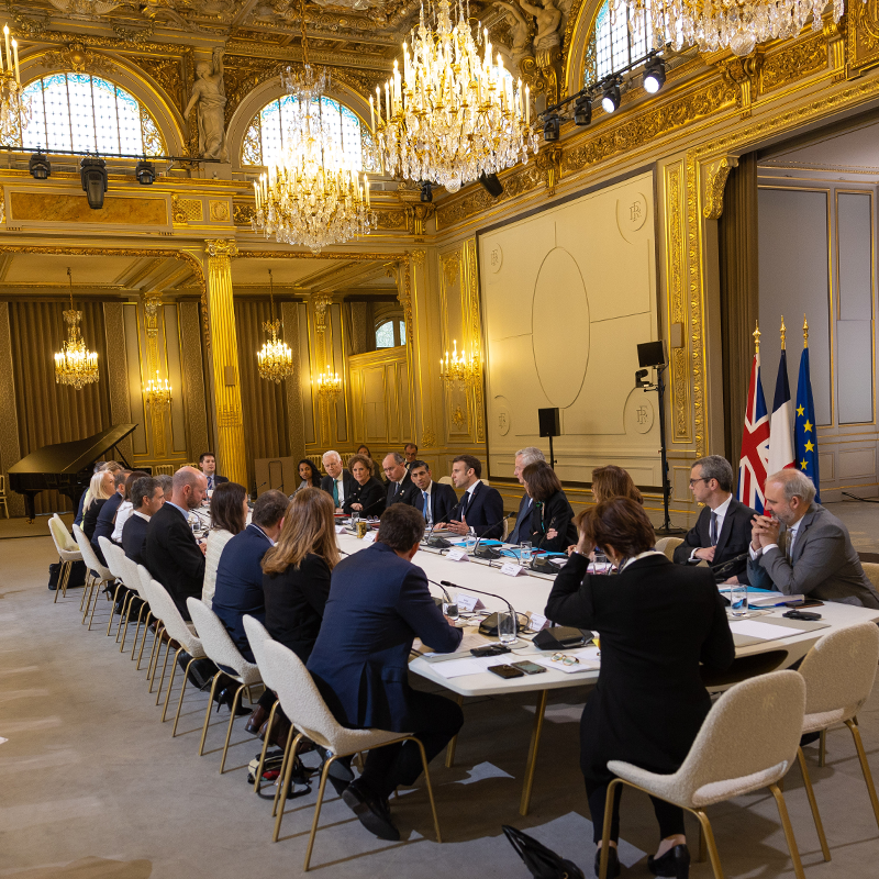 CBI_Chair's tweet photo. It is great to be in Paris, at the UK-France Summit, discussing how, working together on shared interests, we can drive growth. 

@RishiSunak @EmmanuelMacron https://t.co/eL9JLxIy7F