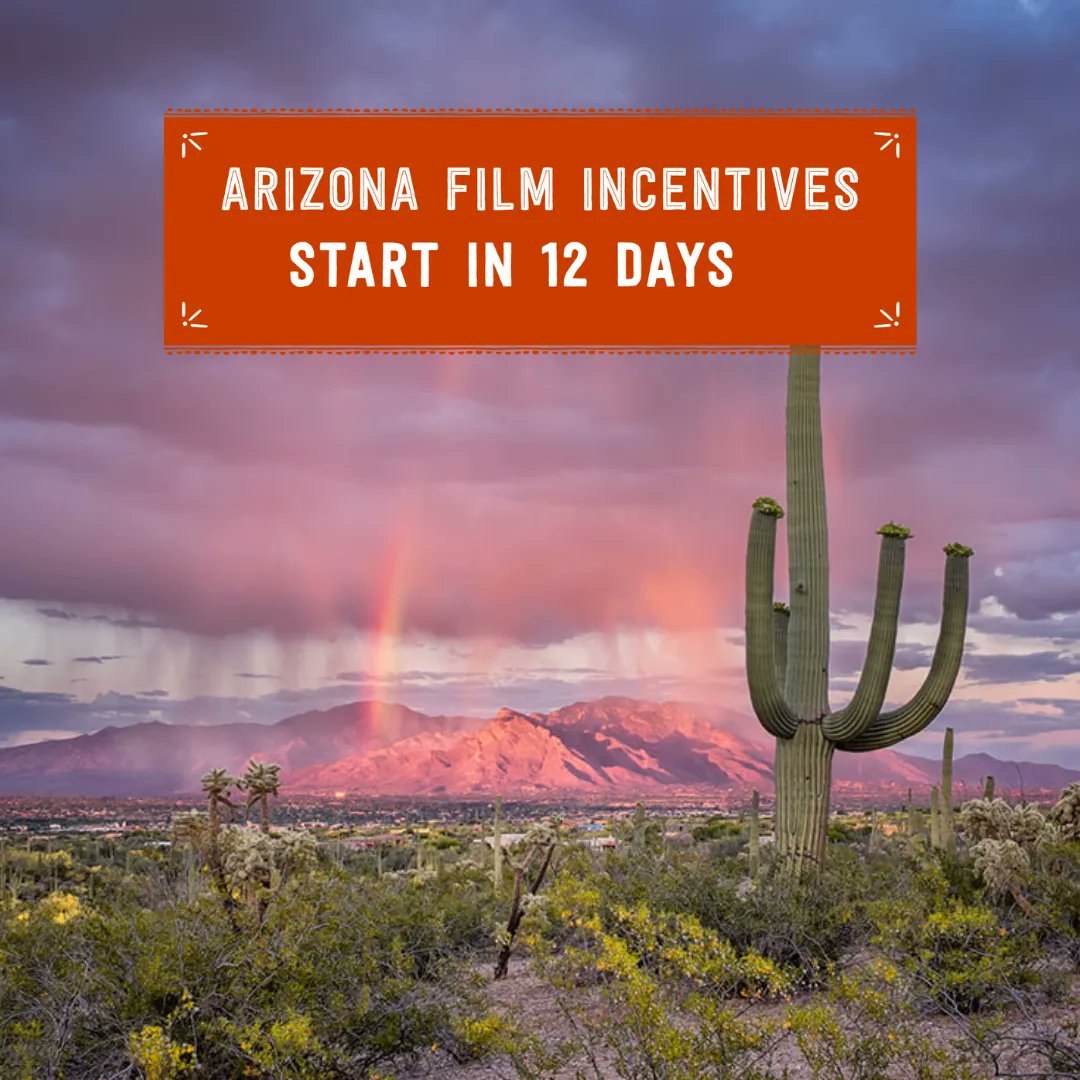 Arizona Film Incentives applications start in less than 2 weeks! 
Visit our website to see how your film project can get refundable tax credits in 2023.

#gofilmaz #filmindustry #filmincentives #tucson #arizona #location #scouting #producerlife #tvproducer #filmtucson