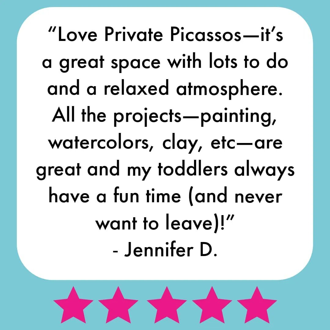 Another 5 star review from a happy customer 💫

Did you know our In-Studio Art Making is available 6 days a week? Sign up in advance or drop in with your kid today. 

💫 M-F 10am-5pm
💫 Sat 2-5pm 

@theother5th

#privatepicassos #theother5th #parkslope #parkslopeparents #makeart
