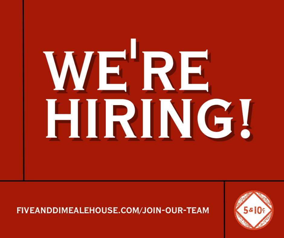 fiveanddimeale's tweet photo. Join our team! We are #hiring and offering excellent benefits to full-time employees. Click here to apply: https://t.co/cxdfsTQarb #fiveanddimealehouse #hampden #baltimore #charmcity #bmore #mybmore #jobs #mdjobs https://t.co/4sYFaQKYYB