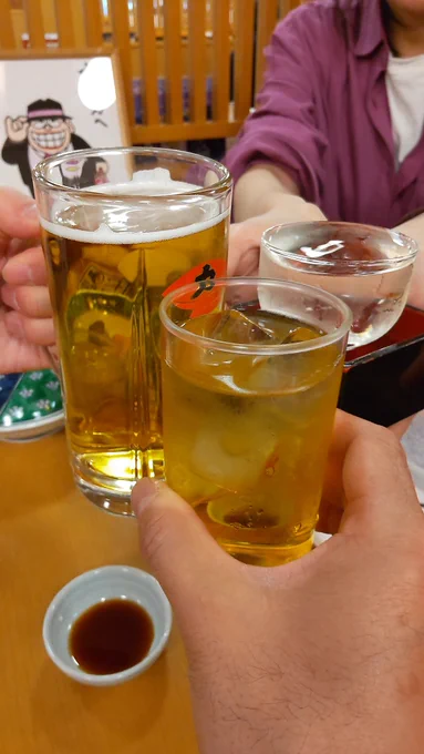 そしてお店の方のイキなはからいで『先生と一所に呑まれて下さい』とⒶ先生直筆の色紙を貸していただきましたその上店長さんが気さくにⒶ先生の思い出話を語っていただいたりと、本当に有り難うございました!『第二力酒造』さん最高でした 