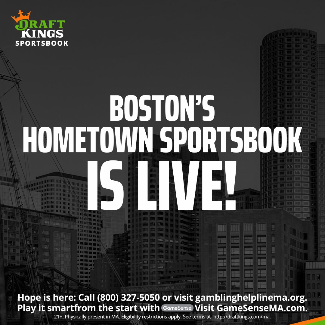 DKSports's tweet photo. BOSTON YOU'RE OUR HOME #BetLocal

DraftKings Sportsbook is officially LIVE in our home state, Massachusetts!

Download the app to take advantage of $200 in bonus bets: https://t.co/lRckVSD86z https://t.co/RJQDXCv6sL