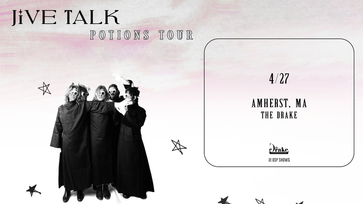 Just announced! Nashville's @jivetalkband bring their vibe-heavy, anthemic synth-rock to <a href="/TheDrakeAmherst/">TheDrake</a> on April 27th - tickets are on sale now: bit.ly/3IZz52I