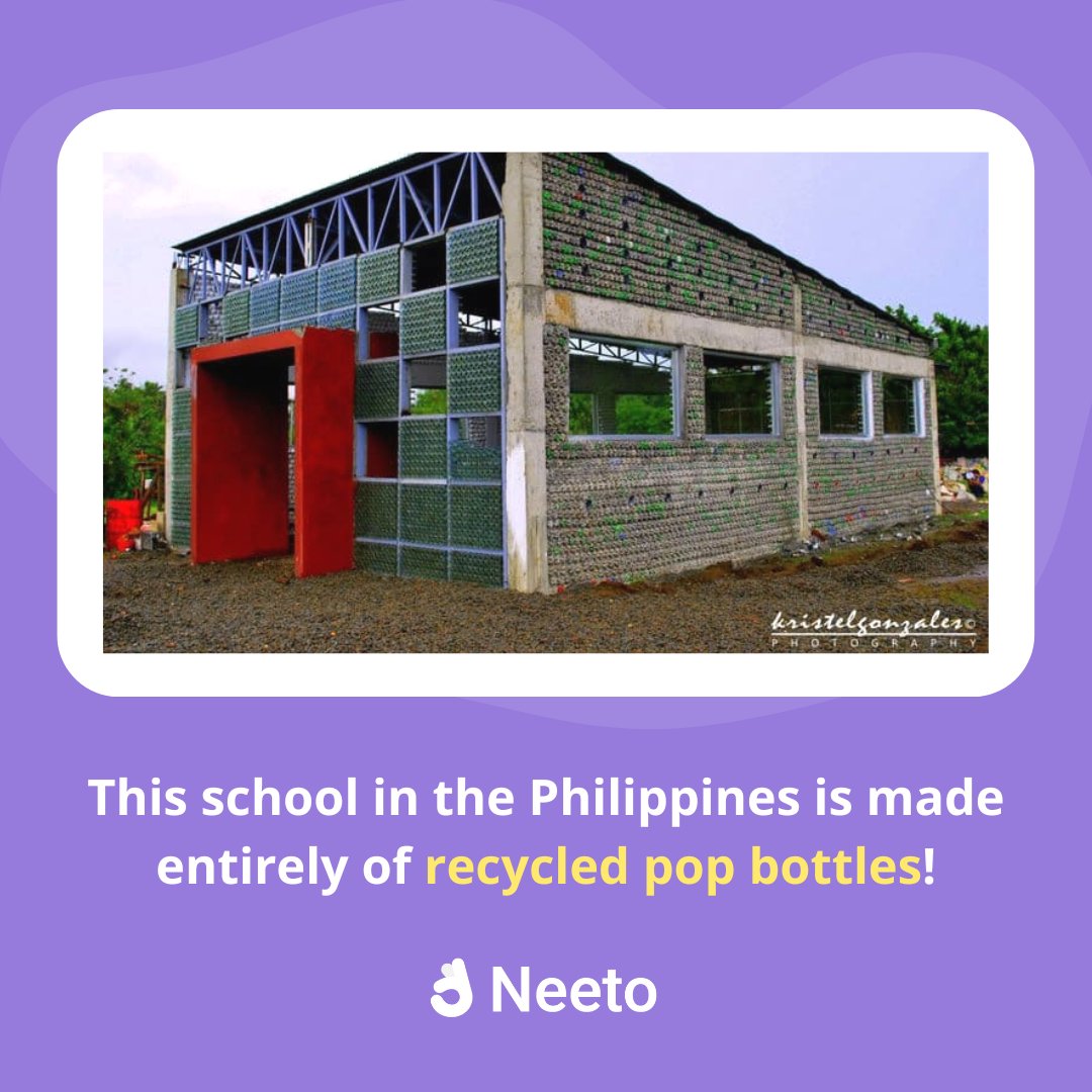 Did you know

It took about 9,000 bottles and dozens of volunteers to build the structure. Each bottle was filled with sand, water and straw to keep them sturdy. 🏫

The result is a school that is both eco-friendly and built to withstand almost anything! 🍃 #teachers #edutwitter