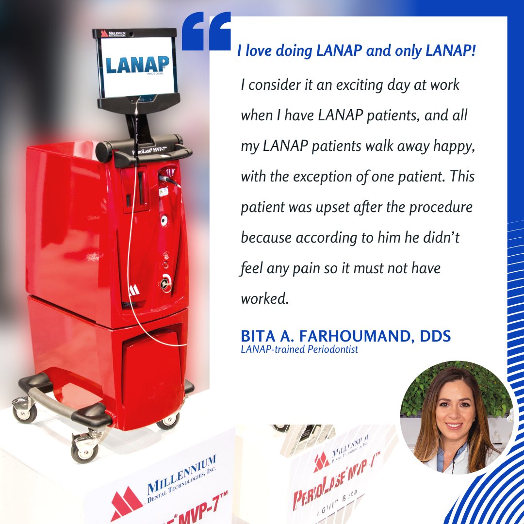 PerioLase4LANAP's tweet photo. #FeatureFriday: I love doing LANAP & only LANAP! ~ Bita A. Farhoumand, DDS
#WomensHistoryMonth #WomenInDentistry #DentistsofTwitter #LANAP #LANAPfamily #PerioLase #PerioLaseMVP7 #PerioLase4LANAP #LaserDentistry #DentalLasers #DentalTechnology #Dentistry #DentalExcellence https://t.co/QDSLsYDLa0